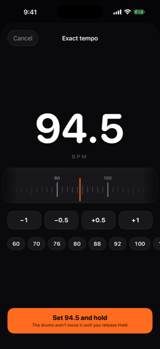 Exact tempo ruler